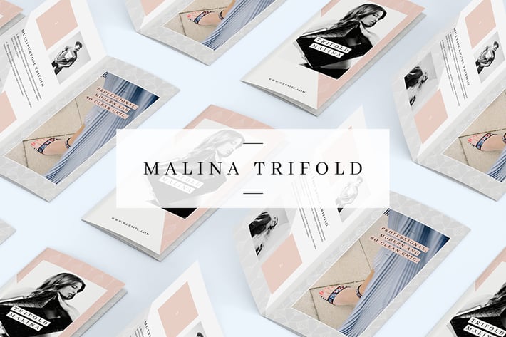 MALINA Trifold Brochure + Pattern