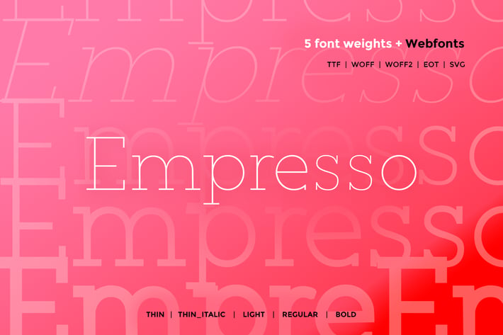 Empresso - Classic WebFont with 5 weights