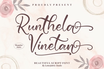 Runthela Vinetan Script Font