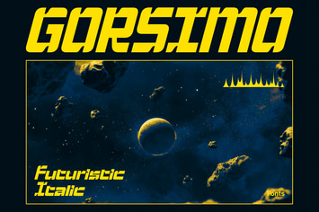Gorsimo - Futuristic Italic Fonts