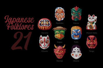 Japanese Folklores - Illustration Sets