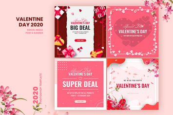Valentine Social Media Post & Banner Template
