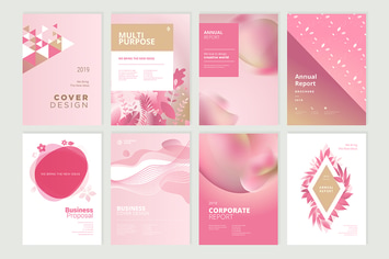 Beauty brochure, annual report, cover designs