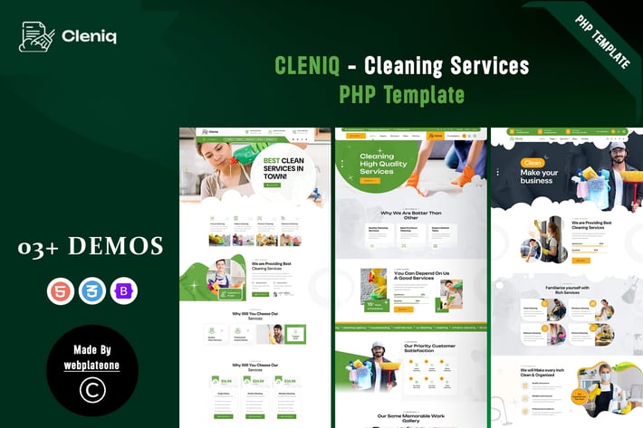 Cleniq - Cleaning Services PHP Template