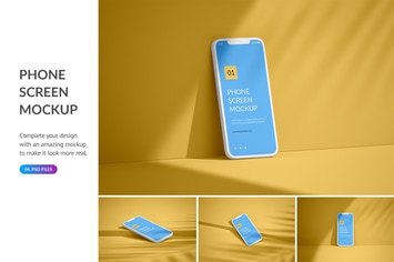 Unicolor Phone Screen Mockup