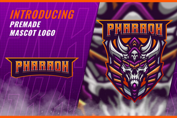 Pharaoh Skull - Mascot Esport Logo Template