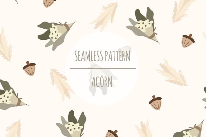 Acorn – Seamless Pattern