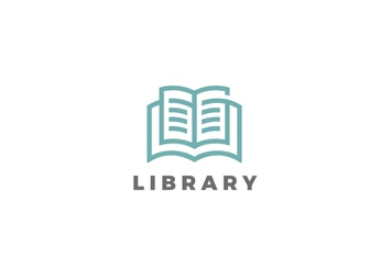 Logo Book Library Education Linear style