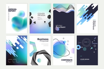 Set of brochure, annual report design templates