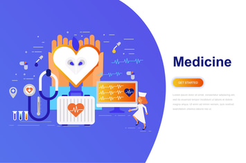Medicine and Healthcare Modern Flat Concept