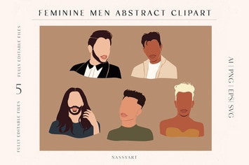  Feminine Man Clipart 