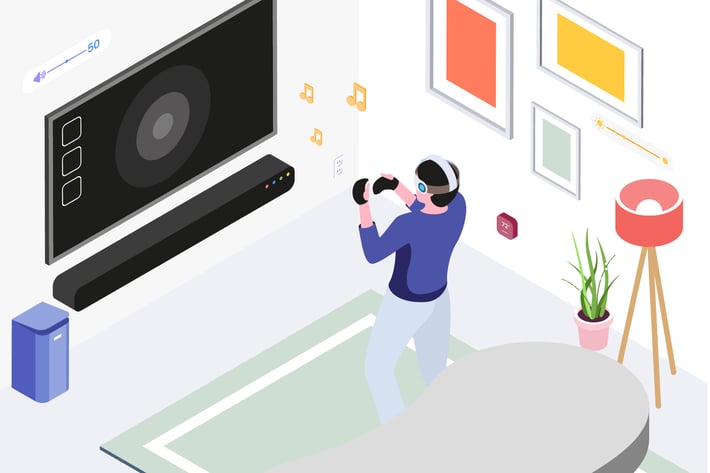 Smart Things with VR AR Isometric Illustration