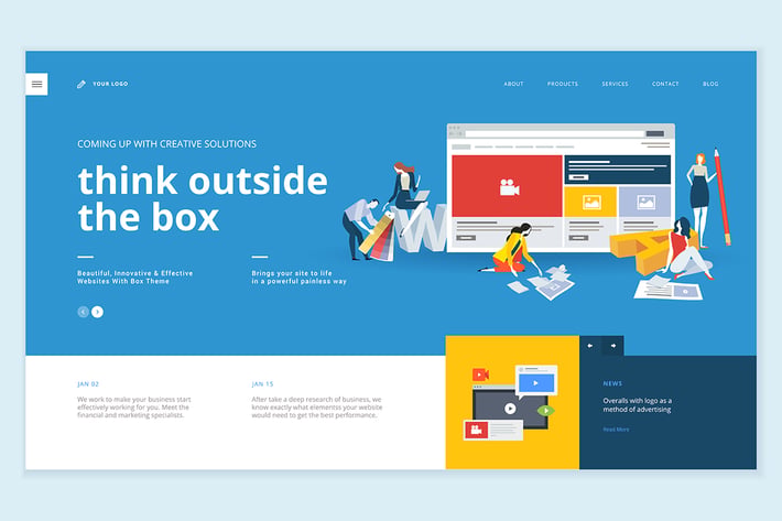 Creative website template design