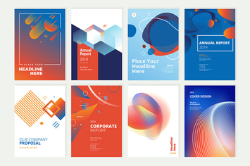 Set of brochure, annual report design templates