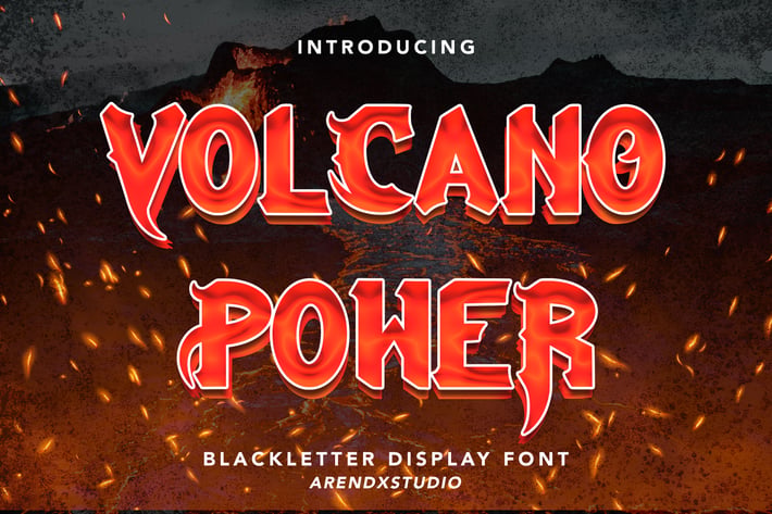 Volcano Power - Blackletter Display Font