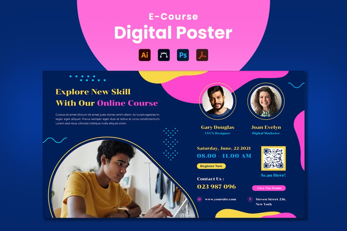Online Course Digital Poster