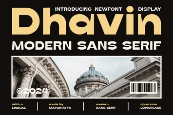 Dhavin - Modern Sans Serif Font