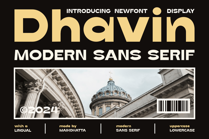 Dhavin - Modern Sans Serif Font