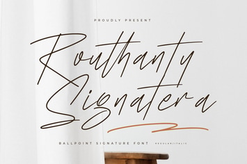 Routhanty Signatera Ballpoint Signature Font