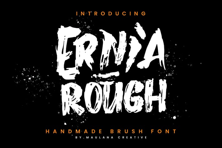 Ernia Rough Handmade Brush Font