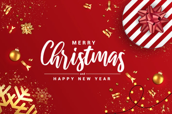 Merry Christmas and Happy New Year banners