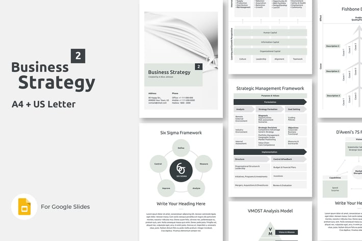 Vertical Business Strategy Two Google Slides
