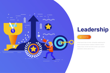 Leadership and Businessman Modern Flat Concept