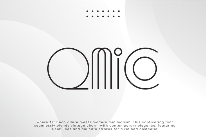 Qmico -  Modern Minimal Art Deco Font