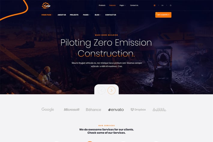 Bulter - Clean Construction PSD Template