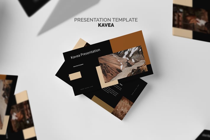 Kavea : Brown Color Tone Pitch Deck Powerpoint