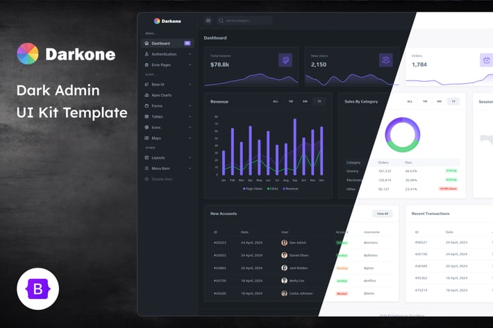 Darkone - Dark Admin Dashboard and UI Kit Template