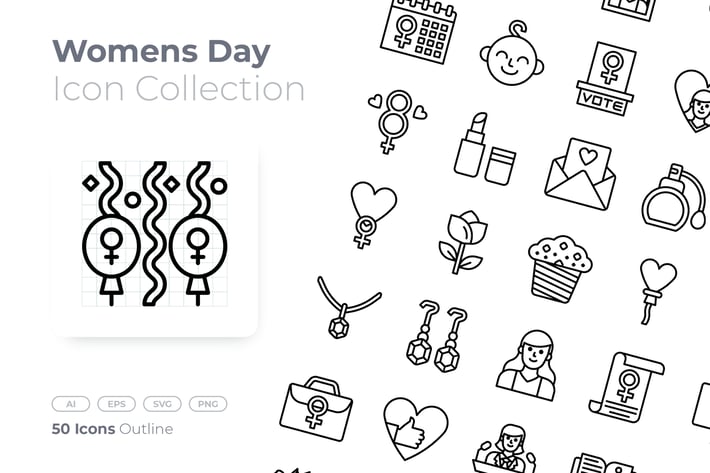 Womens Day Outline Icon