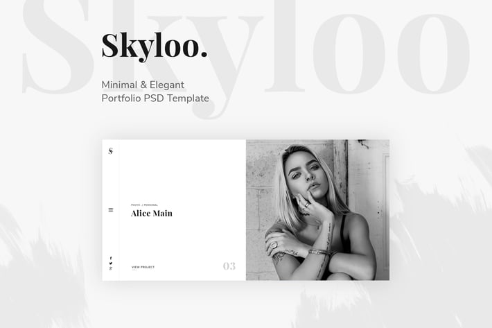 Skyloo - Minimal & Elegant Portfolio PSD Template