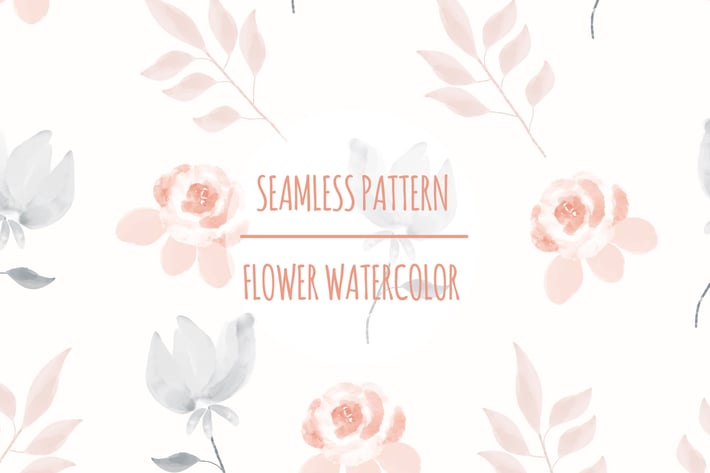 Flower Watercolor – Seamless Pattern