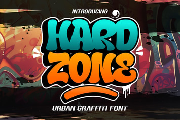 Hard Zone - Shadowed Graffiti Font