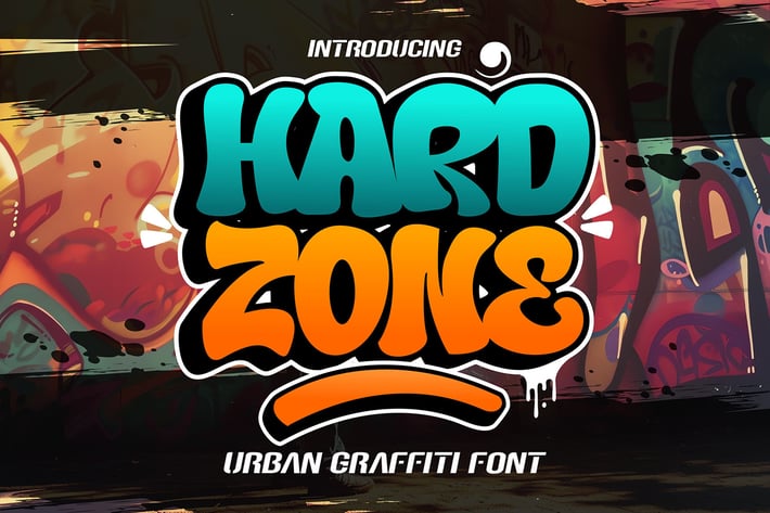 Hard Zone - Shadowed Graffiti Font