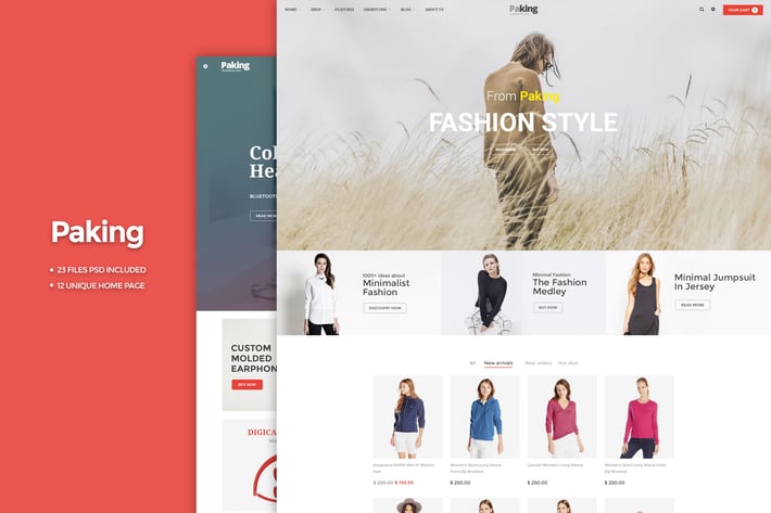 PACKING - eCommerce PSD Template