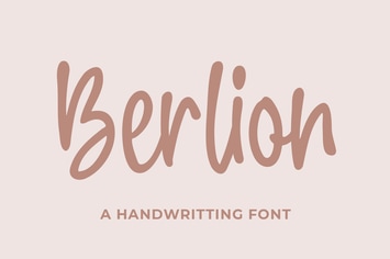 Berlion a Beauty Handwritting Business Font