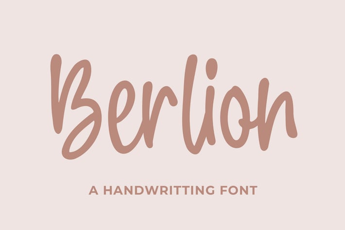 Berlion a Beauty Handwritting Business Font