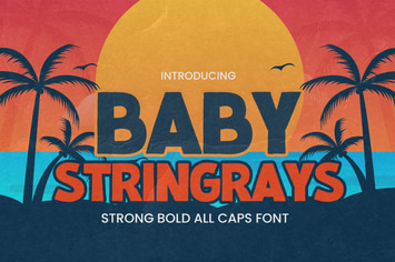 Baby Stringrays - Strong Bold All Caps Font