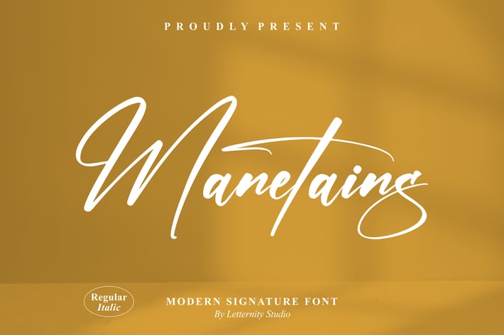 Manetains Signature Font