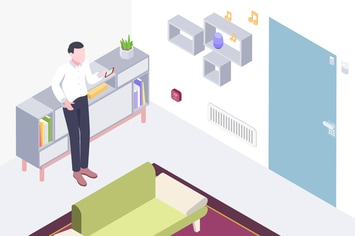 Smart Things for Smart Home Isometric Illustration