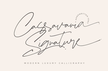 Cassavania Signature Font Elegant