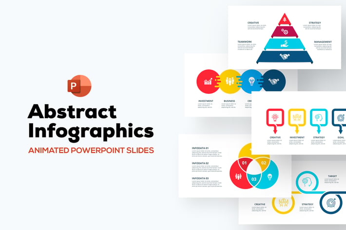 Animated Abstract PowerPoint Infographics. Set 01