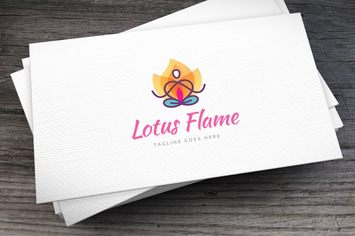 Lotus Flame Logo Template