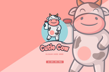 Cow - Mascot Logo