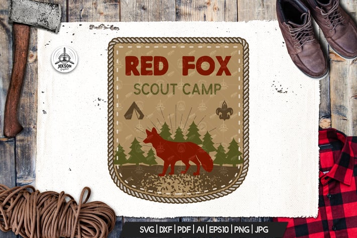 Travel Scout Logo / Vintage Camp Badge Patch