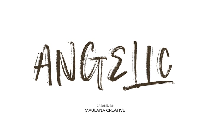 Angelic SVG Brush Font