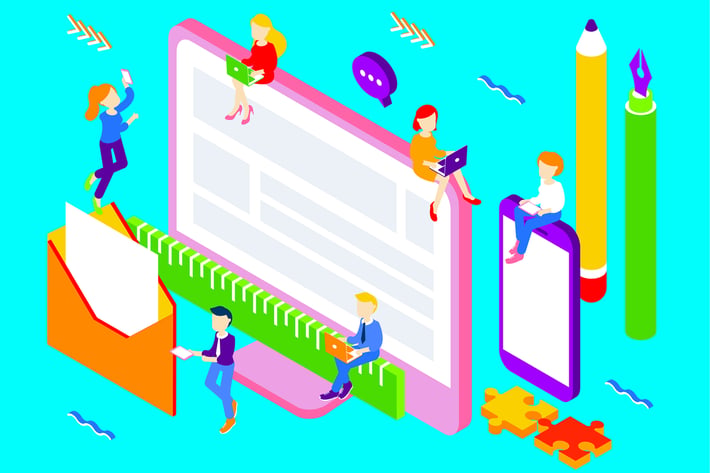 Brand Design Isometric Illustration