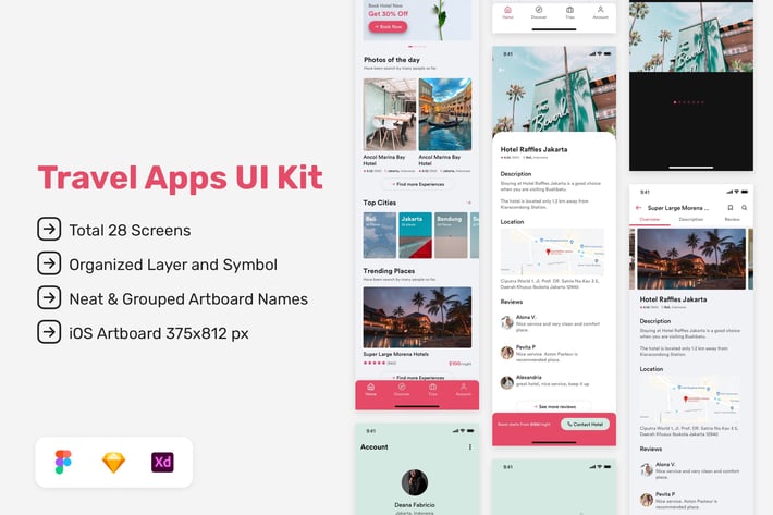 Travel App UI Kits